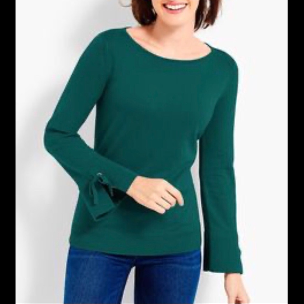 Talbots Split Bell Bow Cuff Sweater - image 3